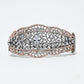 Rajwada Black Silver And Rosegold Alloy Embellished Bracelet For Women