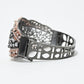 Rajwada Black Silver And Rosegold Alloy Embellished Bracelet For Women