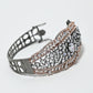 Rajwada Black Silver And Rosegold Alloy Embellished Bracelet For Women
