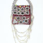 Rajwada Maroon Suede Embellished Clutch For Women