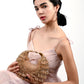 Rajwada Beige Suede Embellished Clutch For Women