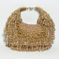 Rajwada Beige Suede Embellished Clutch For Women