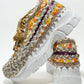 Rajwada Multicolour PU Embellished Shoes For Women