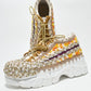 Rajwada Multicolour PU Embellished Shoes For Women