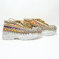 Rajwada Multicolour PU Embellished Shoes For Women