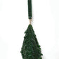 Rajwada Dark Green Suede Embellished Clutch For Women