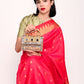 Rajwada Beige Suede Embellished Clutch For Women
