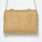 Rajwada Beige Suede Embellished Clutch For Women
