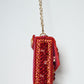 Rajwada Red Suede Embellished Clutch For Women
