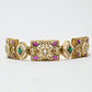 Rajwada Multi Colour Alloy Stone And Pearl Bracelet For Women
