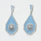 Rajwada Sky Blue Alloy Stone Earrings For Women