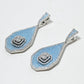 Rajwada Sky Blue Alloy Stone Earrings For Women