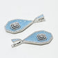 Rajwada Sky Blue Alloy Stone Earrings For Women