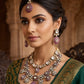 Rajwada Multi Colour Alloy Stone Jewellery Set For Women