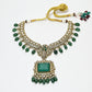 Rajwada Green Alloy Stone Jewellery Set For Women