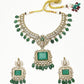 Rajwada Green Alloy Stone Jewellery Set For Women
