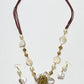 Rajwada Brown And White Thread Pearl Jewellery Set For Women