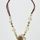 Rajwada Brown And White Thread Pearl Jewellery Set For Women