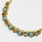 Rajwada Golden And Teal Blue PU Embellished Jewellery Set For Women
