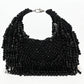 Rajwada Black Suede Stone And Pearl Embellished Clutch For Women