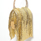 Rajwada Golden Suede Sequence Embellished Clutch For Women