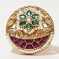 Rajwada Multicolor Alloy Embellished Ring For Women
