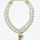 Rajwada White Alloy Beaded Pearl Embellished Neckpiece For Women