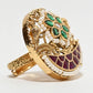 Rajwada Multicolor Alloy Embellished Ring For Women