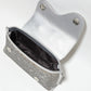 Rajwada Silver PU Stone Embellished Clutch For Women