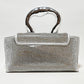 Rajwada Silver PU Stone Embellished Clutch For Women
