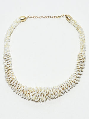 Rajwada White Alloy Pearl Neckpiece For Women