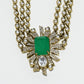 Rajwada White And Green Alloy Stone Jewellery Set For Women