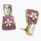 Rajwada Pink And White Alloy Stone Jewellery Set For Women
