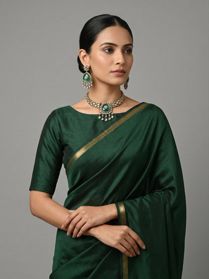 Rajwada Green Alloy Stone Jewellery Set For Women