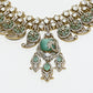 Rajwada White And Green Alloy Stone Jewellery Set For Women