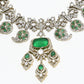 Rajwada White And Green Alloy Stone Jewellery Set For Women