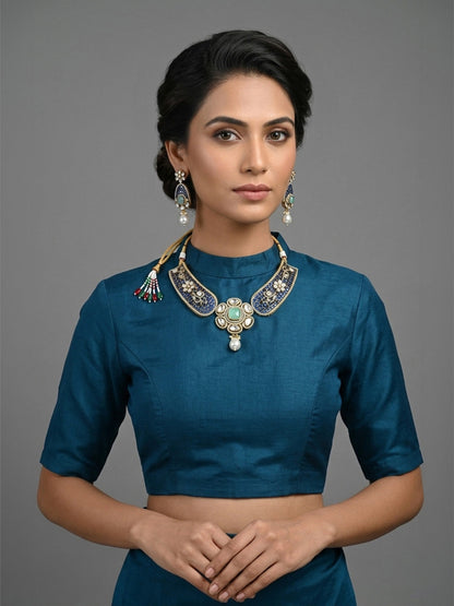 Rajwada Multicolor Alloy Stone Jewellery Set For Women