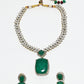 Rajwada Green Alloy Stone Jewellery Set For Women