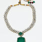 Rajwada Green Alloy Stone Jewellery Set For Women