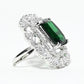 Rajwada Green And White Alloy Embellished Ring For Women