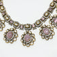 Rajwada Pink And White Alloy Stone Jewellery Set For Women
