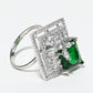Rajwada Green And White Alloy Embellished Ring For Women