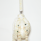 Rajwada White Suede Pearl Embellished Potli For Women