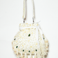Rajwada White Suede Pearl Embellished Potli For Women