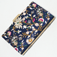 Rajwada Navy Blue Suede Floral Embroidery Embroidered Clutch For Women