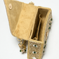 Rajwada Cream Suede Cutdana And Mirror Work Embellished Clutch For Women