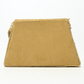 Rajwada Cream Suede Cutdana And Mirror Work Embellished Clutch For Women