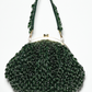Rajwada Dark Green Suede Cutdana Embellished Potli For Women