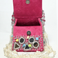 Rajwada Pink Suede Pearl And Mirror Embellished Clutch For Women