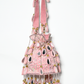 Rajwada Mauve Suede Cutdana And Mirror Embellished Potli For Women
